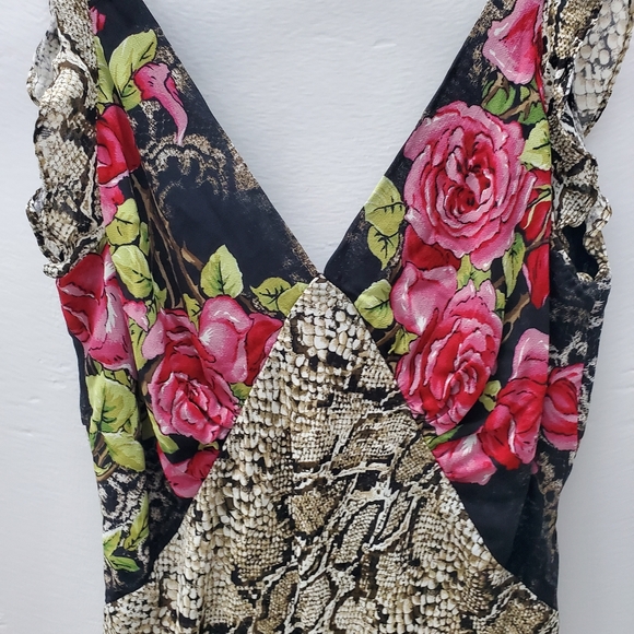 Y2K Vintage Tank Mixed Print Babydoll Style Size S - Picture 3 of 10